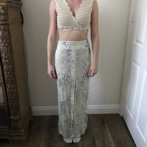 Boys + Arrows snakeskin maxi skirt